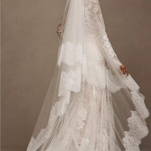 Watters Frances Double Tier Veil w/ Blusher